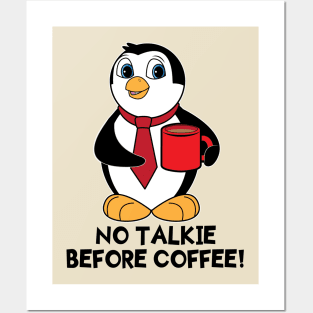 Penguin with Coffee Posters and Art